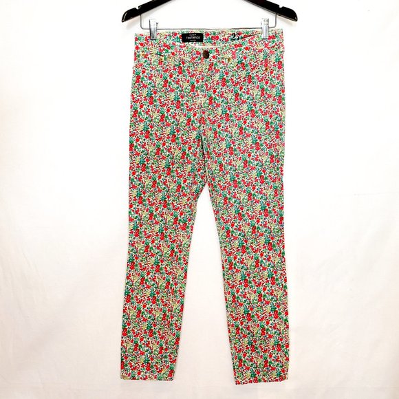 J. Crew Liberty Floral Print "Toothpick" Denim - Picture 2 of 8